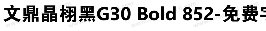 文鼎晶栩黑G30 Bold 852字体转换